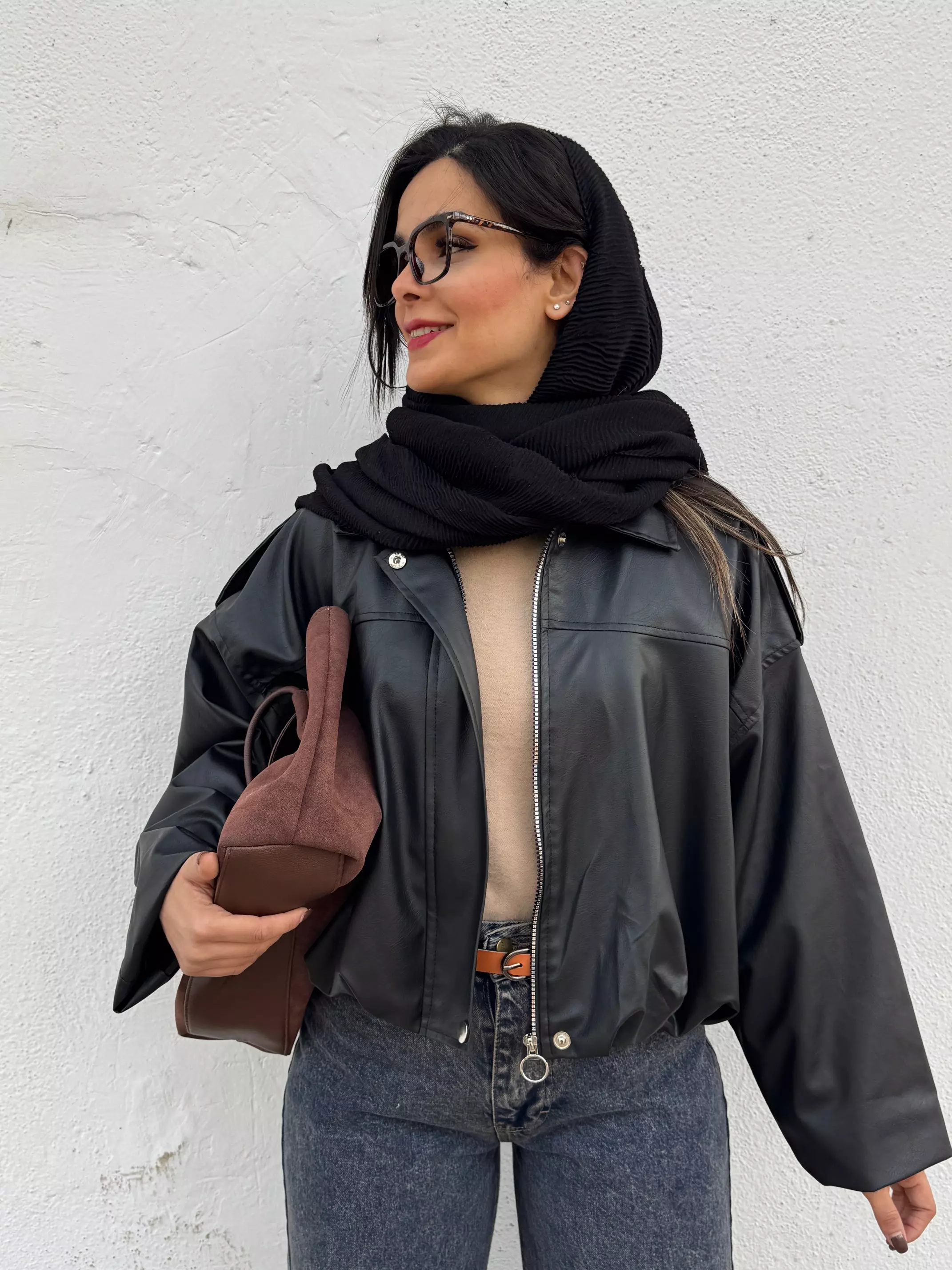 کاپشن چرم آستردار شکیرا